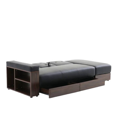 Divano letto 3 posti pouf portabicchieri e contenitore Ginepro