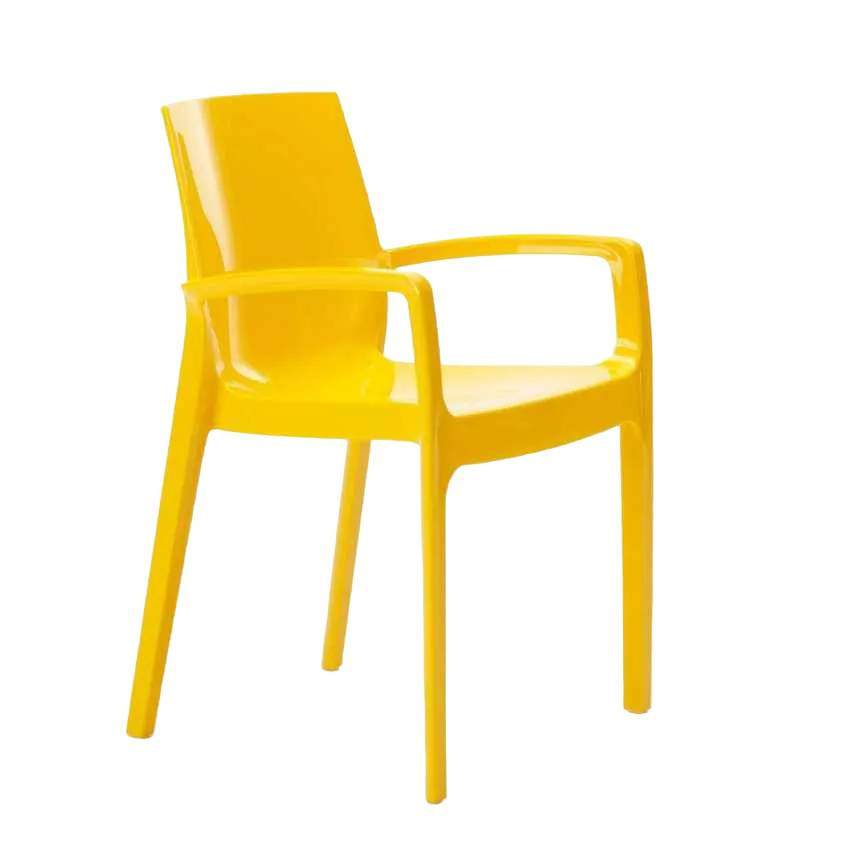 Sedia esterna impilabile design moderno robusta confortevole Ortensia